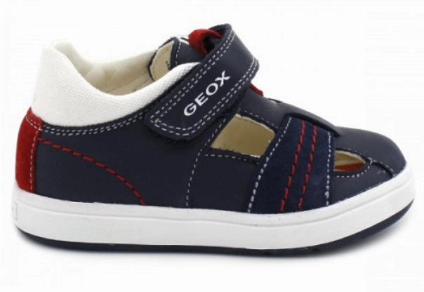 Geox Baby Biglia Navy White Closed Sandal Shoes