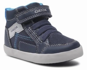 Geox Baby Gisli Navy Hightop Sneakers