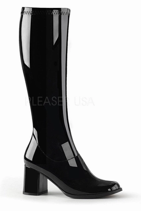 GOGO-300 Go Go Boot | Black Patent