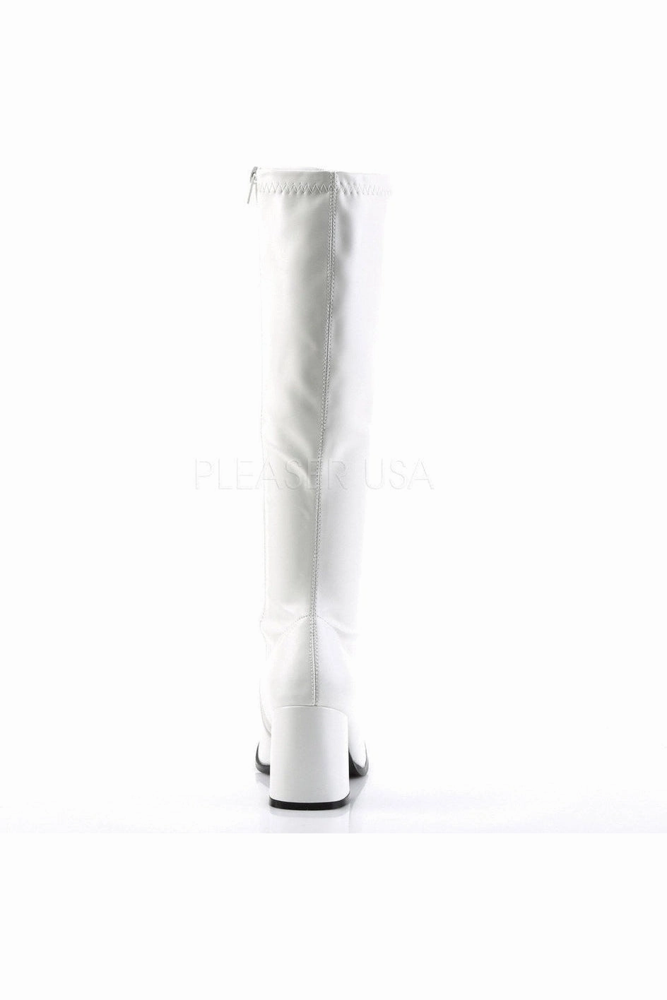GOGO-300 Go Go Boot | White Faux Leather