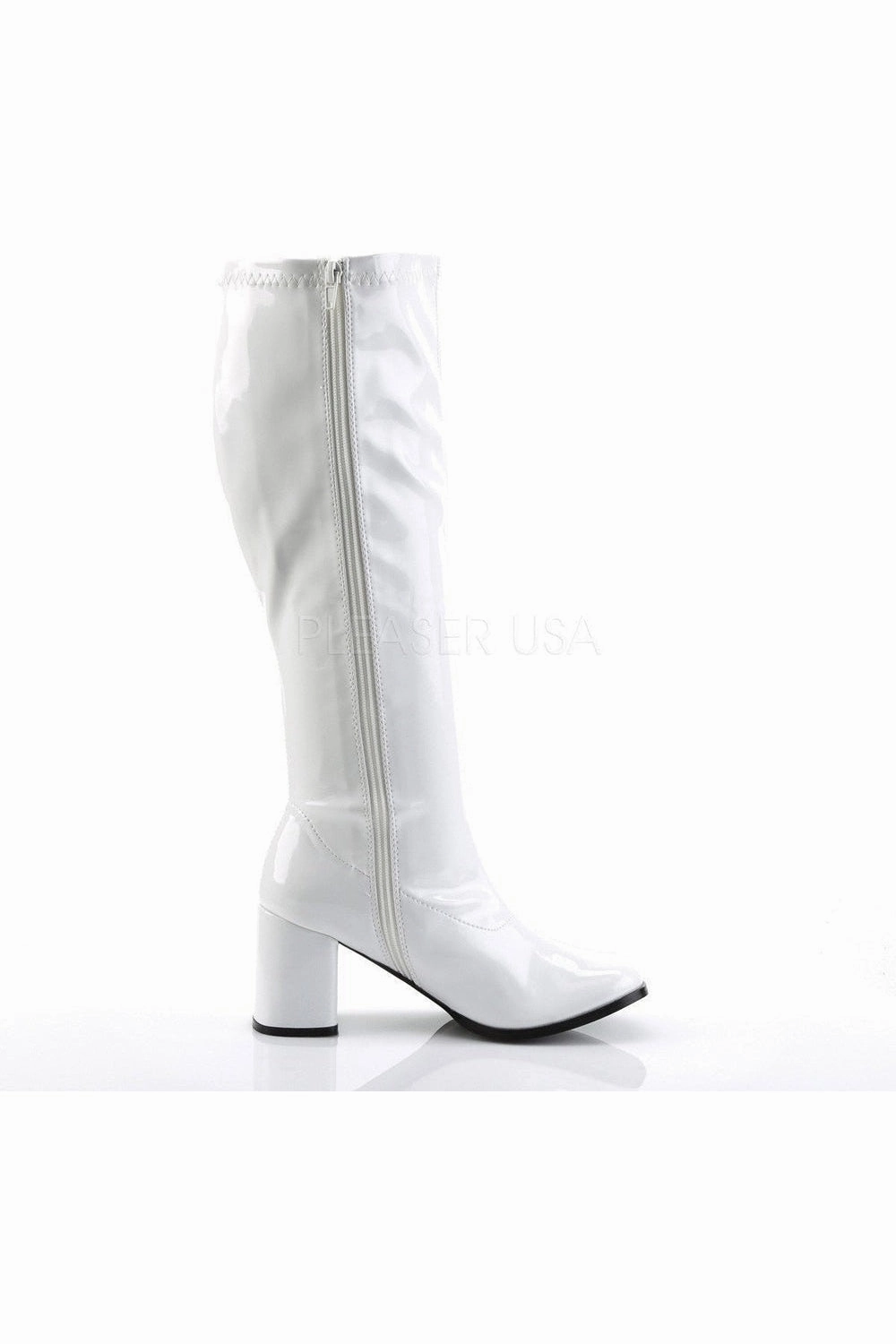 GOGO-300WC Go Go Boot | White Patent