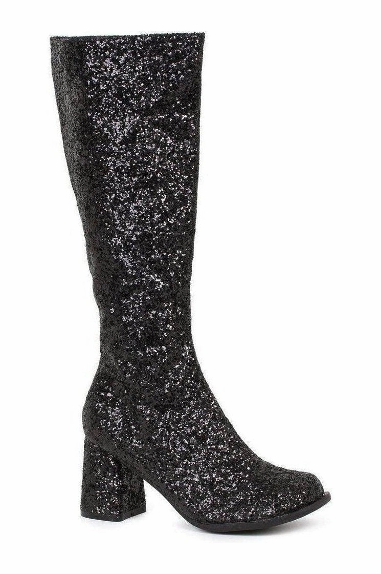 GOGO-G Costume Boot | Black Glitter