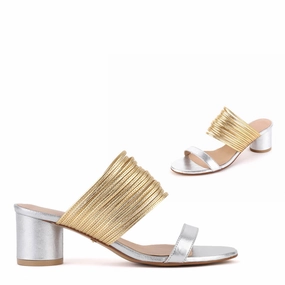 GOLDEN EYE - round heel slippers