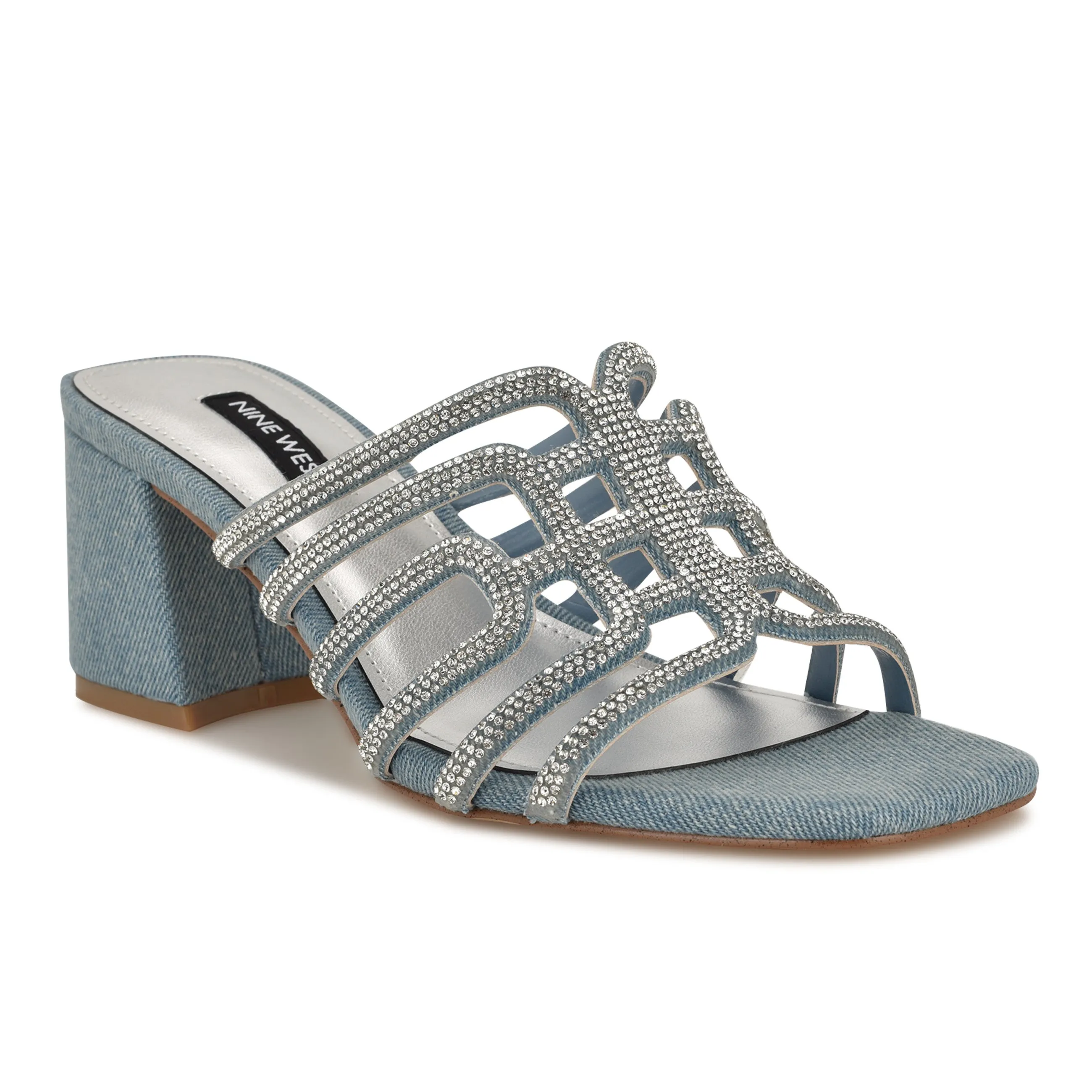 Grassa Block Heel Embellished Sandals