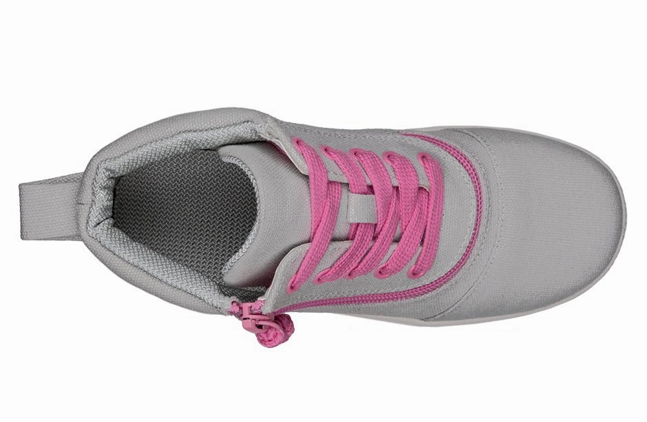Grey/Pink BILLY D|R Short Wrap High Tops