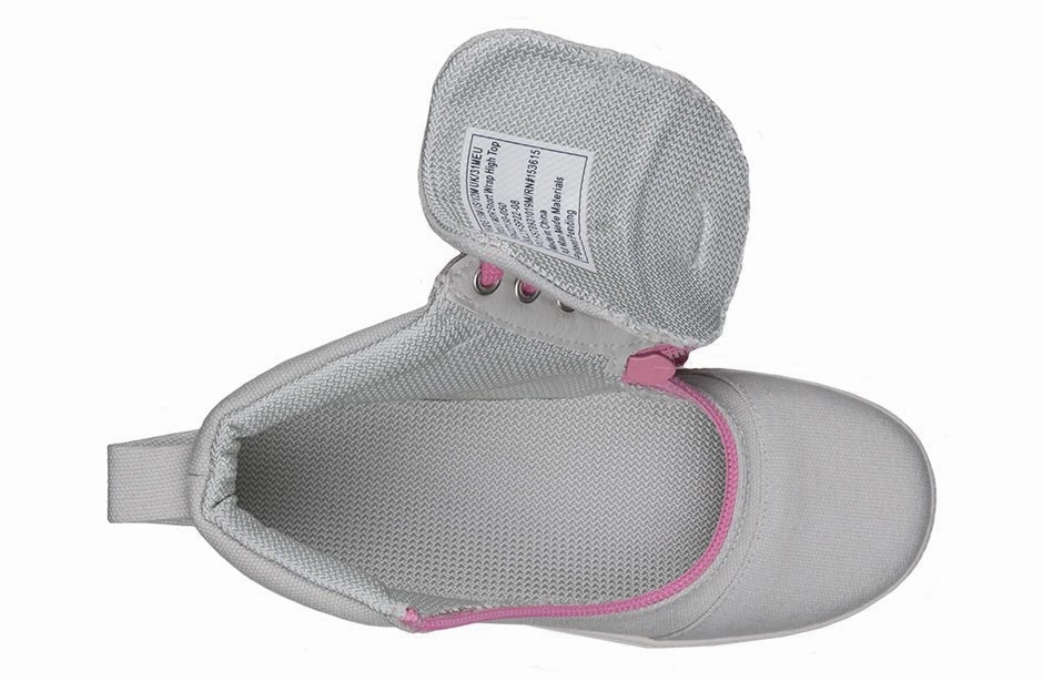 Grey/Pink BILLY D|R Short Wrap High Tops