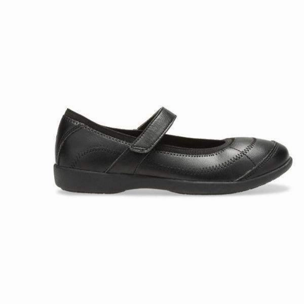 Hush Puppies Rudy Girls Black Uniform Shoes
