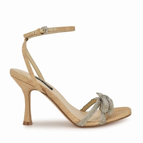 Ivid Rhinestone Bow Sandals