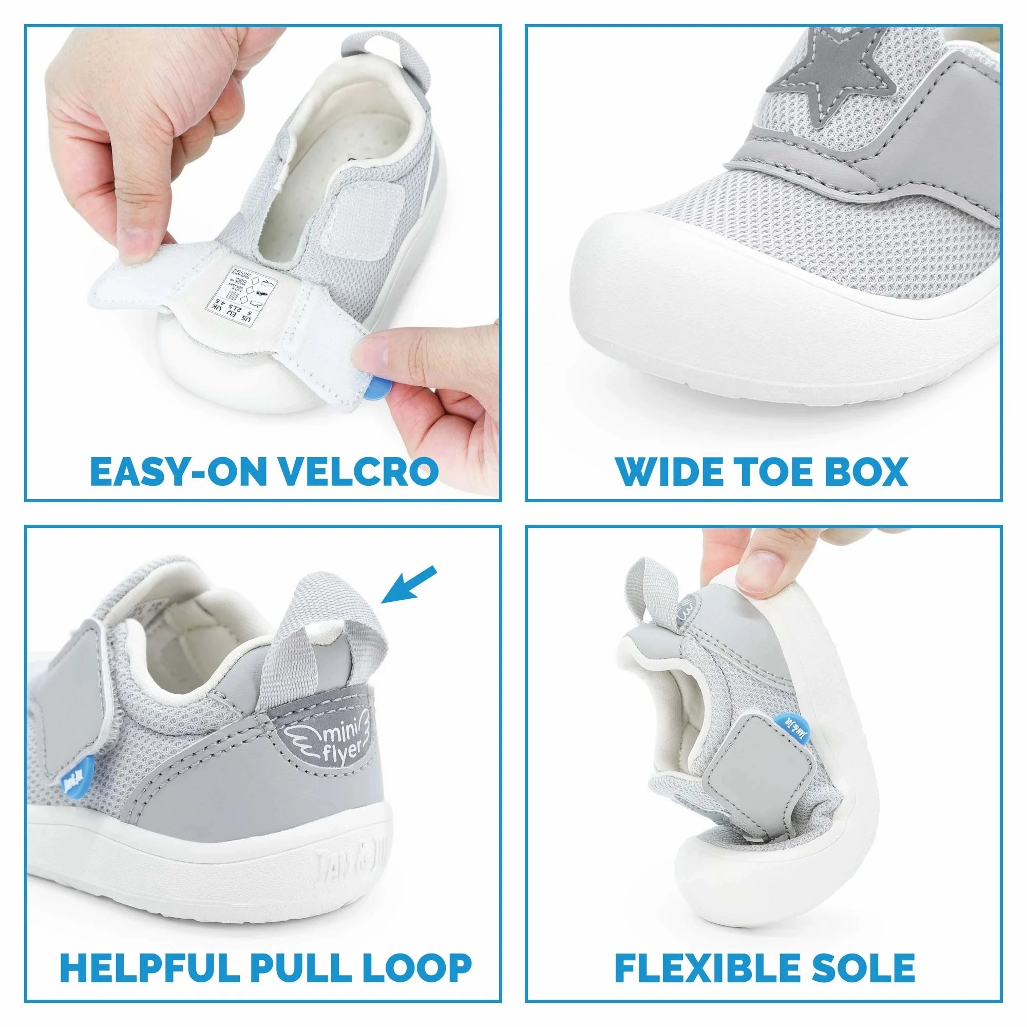 Jan & Jul Brown Bear Mini Flyer Toddler Sneaker