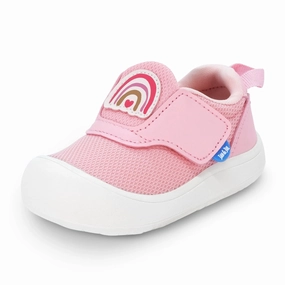 Jan & Jul Pink Rainbow Mini Flyer Toddler Sneaker
