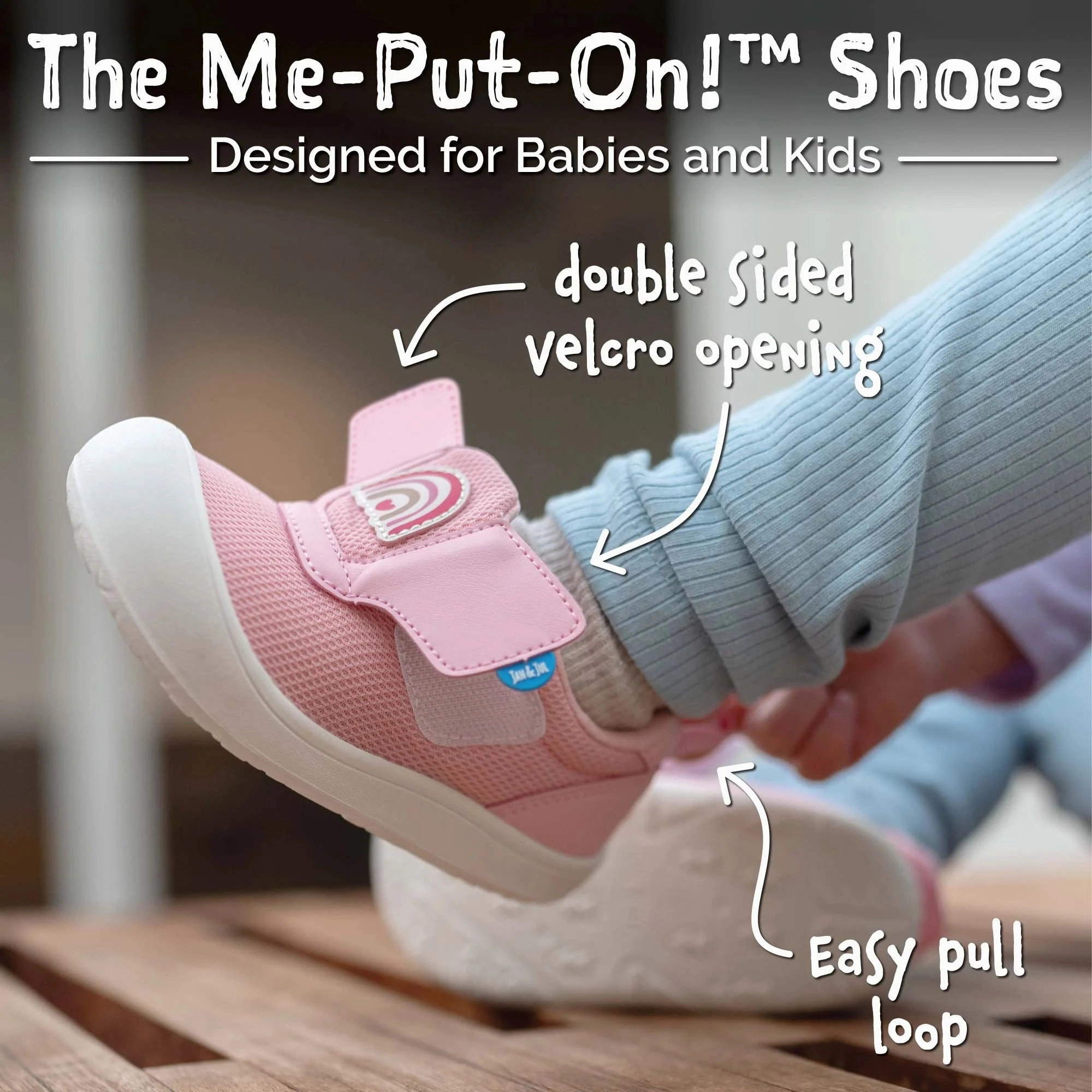 Jan & Jul Pink Rainbow Mini Flyer Toddler Sneaker