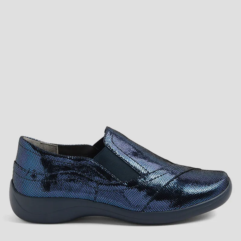 JAVA XF - NAVY LIZARD SHINE LEATHER