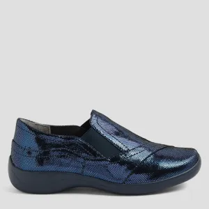 JAVA XF - NAVY LIZARD SHINE LEATHER