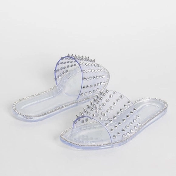 Josie Clear Spiked Sandals