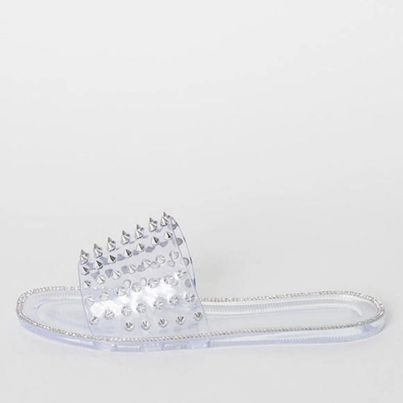 Josie Clear Spiked Sandals