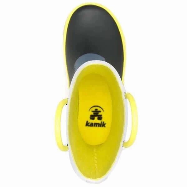 Kamik Kids Gray Dino Boys Toddler Rain Boot