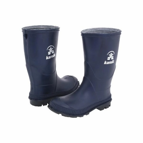 Kamik Stomp Boys Rain Boots Navy (Made in Canada)