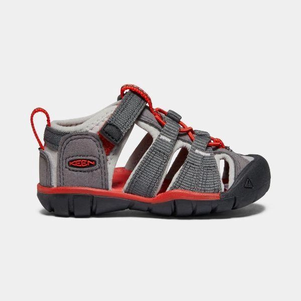 KEEN SEACAMP II CNX MAGNET/ RED LITTLE/BIG KIDS SANDALS (WATER FRIENDLY)