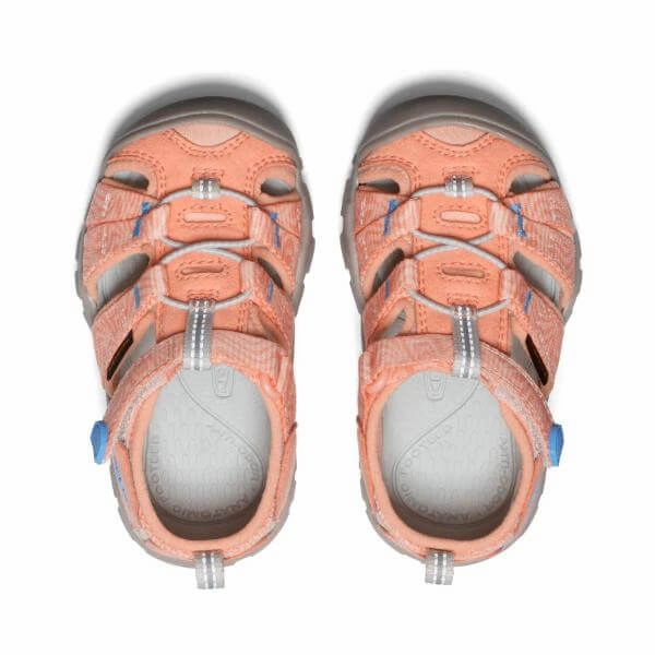 KEEN SEACAMP II CNX PAPAYA PUNCH/MARINA LITTLE/BIG KIDS SANDALS (WATER FRIENDLY)