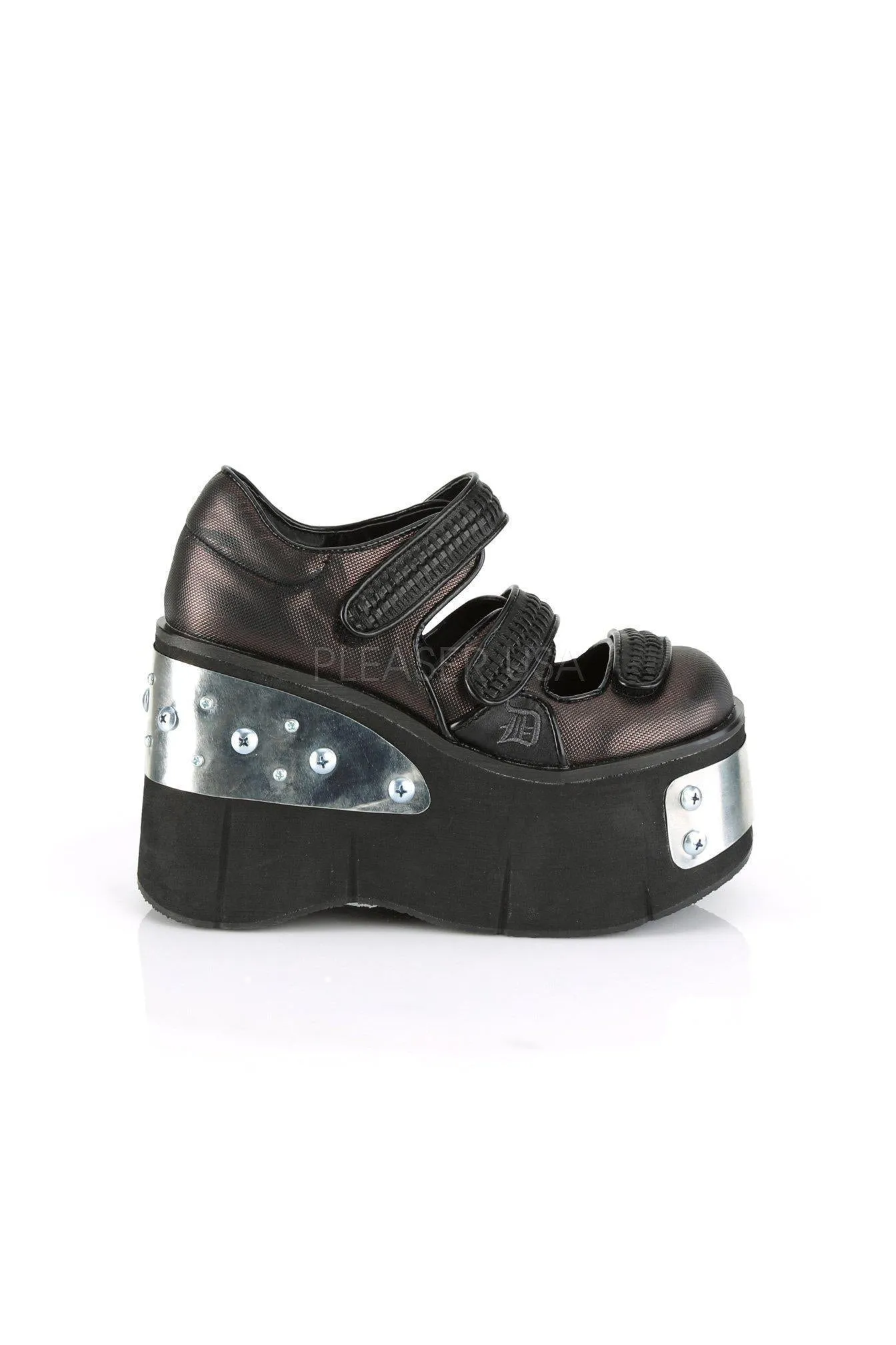 KERA-13 Demonia Maryjane | Black Faux Leather