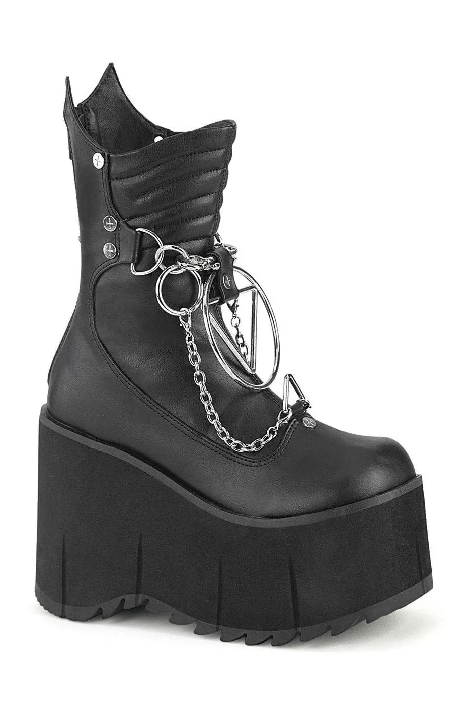 KERA-130 Knee Boot | Black Faux Leather