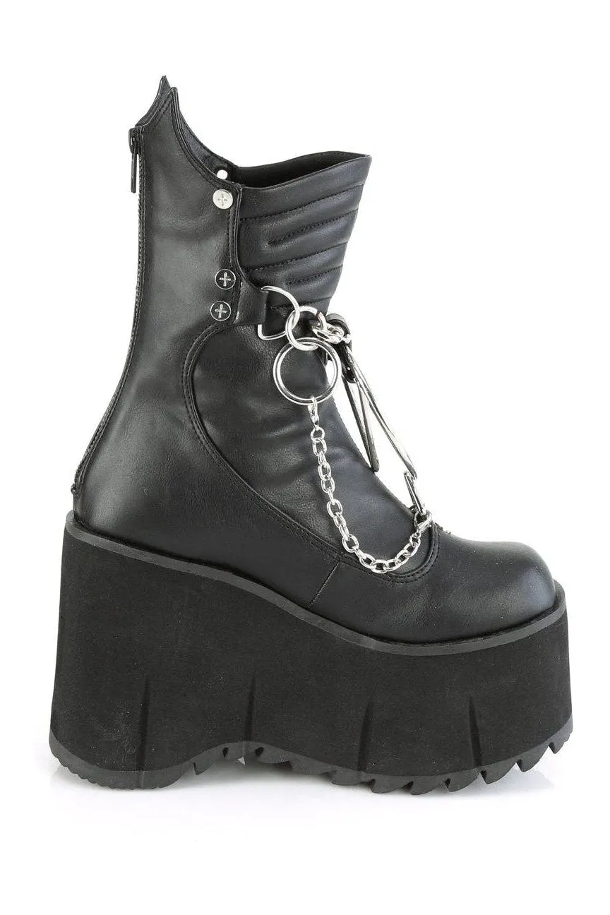 KERA-130 Knee Boot | Black Faux Leather