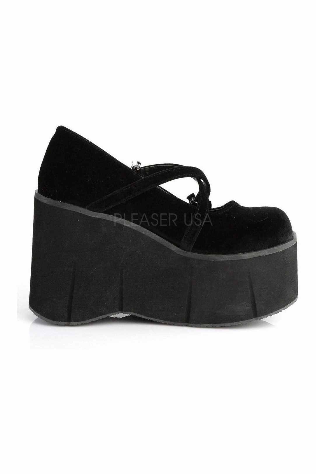 KERA-10 Demonia Shoe | Black Velvet