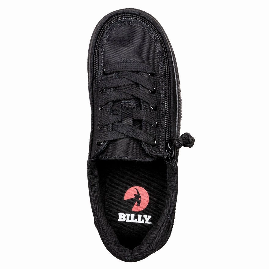 Kid's Black to the Floor Canvas BILLY Classic Lace Lows