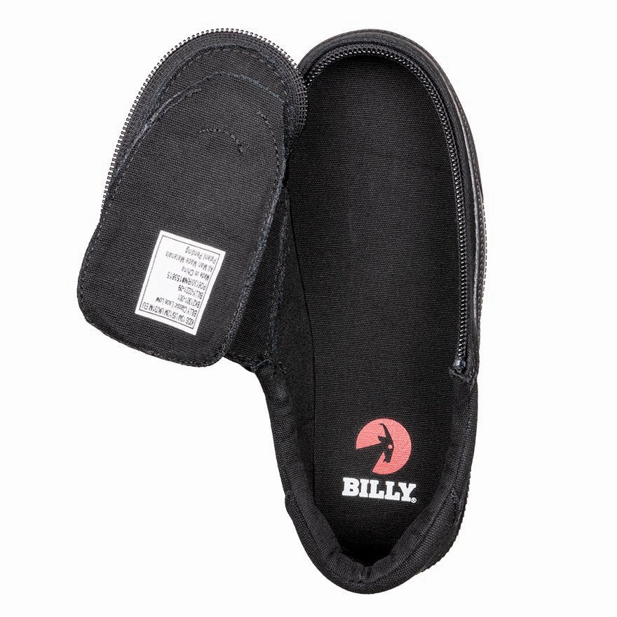 Kid's Black to the Floor Canvas BILLY Classic Lace Lows