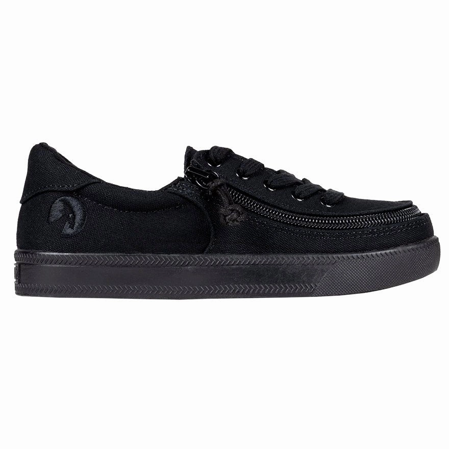 Kid's Black to the Floor Canvas BILLY Classic Lace Lows