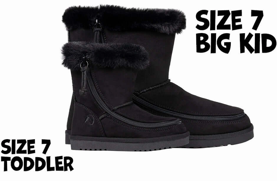 Kids Black BILLY Cozy Boots