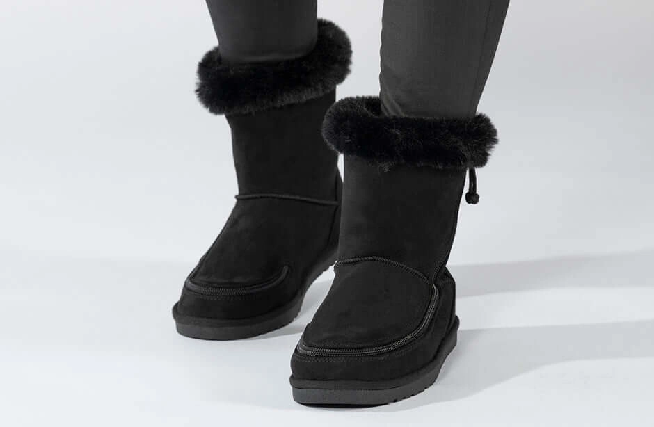 Kids Black BILLY Cozy Boots