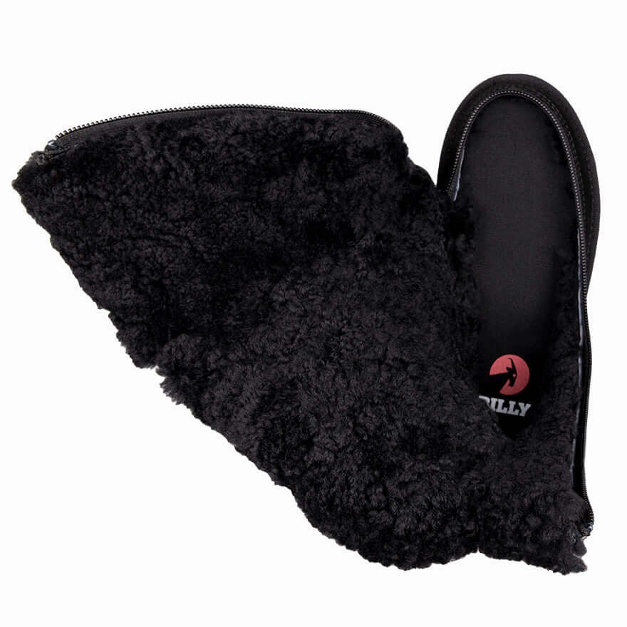 Kids Black BILLY Cozy Quilt Warm Lux Boots