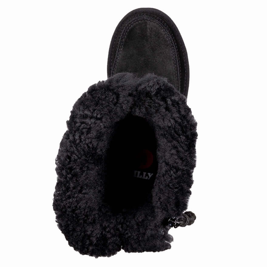 Kids Black BILLY Cozy Quilt Warm Lux Boots