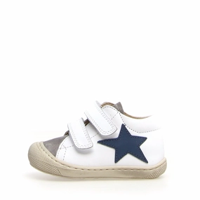 Kolde - Grey, White and Azure Leather and Suede||Kolde - Sude et cuir gris, azur et blanc