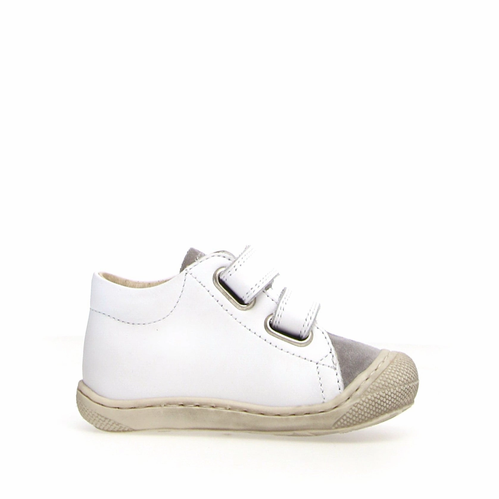 Kolde - Grey, White and Azure Leather and Suede||Kolde - Sude et cuir gris, azur et blanc