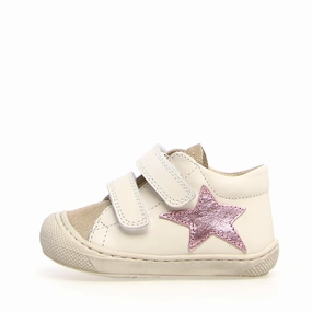 Kolde - Platinum-Milk Leather and Suede||Kolde - Sude et cuir blanc-dor