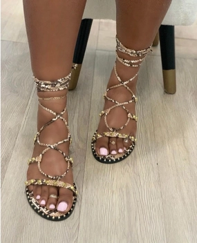 Kristy Sandals- Brown Snake