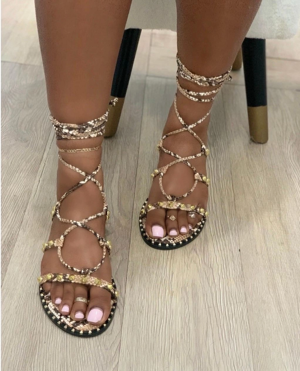 Kristy Sandals- Brown Snake