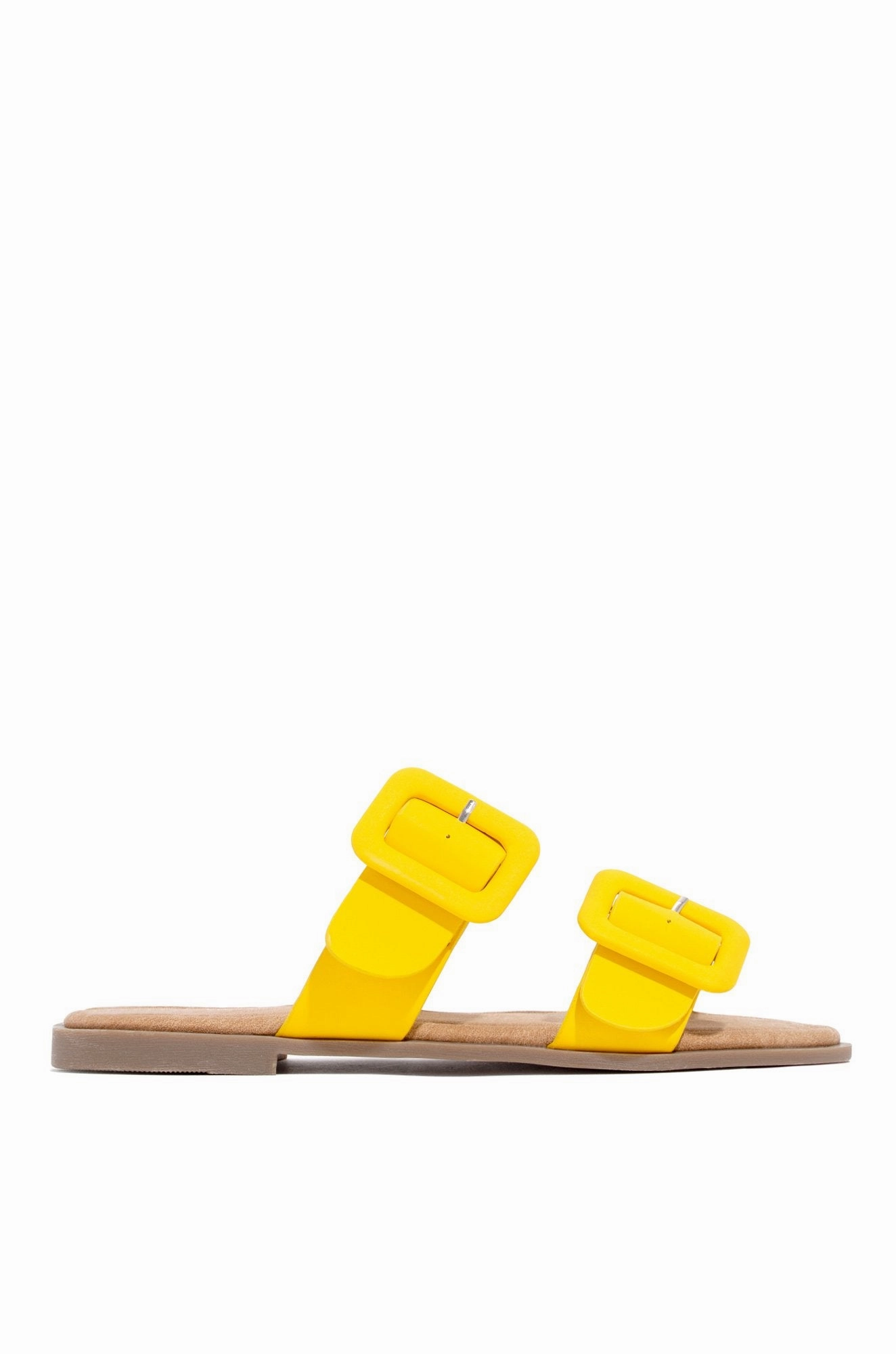 Lydia Double Buckle Sandals- Yellow
