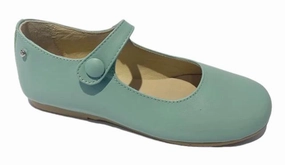 Manuela De Juan Girls Mimi Aqua Leather Mary Jane