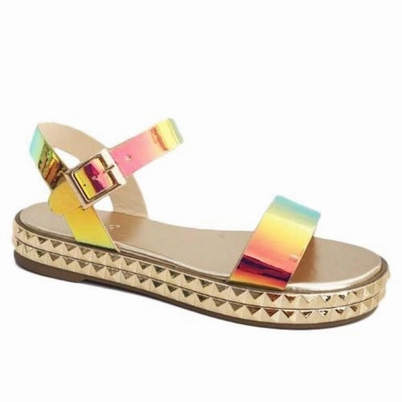 Meagan Multi Color Strappy Sandals