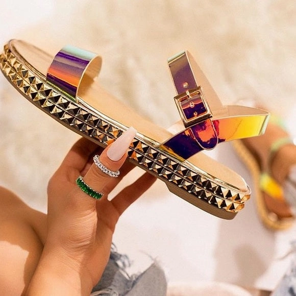 Meagan Multi Color Strappy Sandals