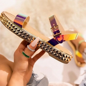 Meagan Multi Color Strappy Sandals