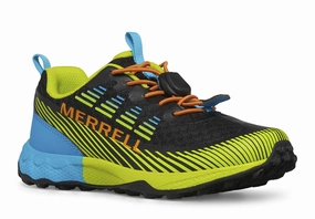 Merrell Big Kids Agility Peak Black Citron Cyan Orange