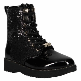 Michael Kors Haskell Drake Girls Black Leather Boots