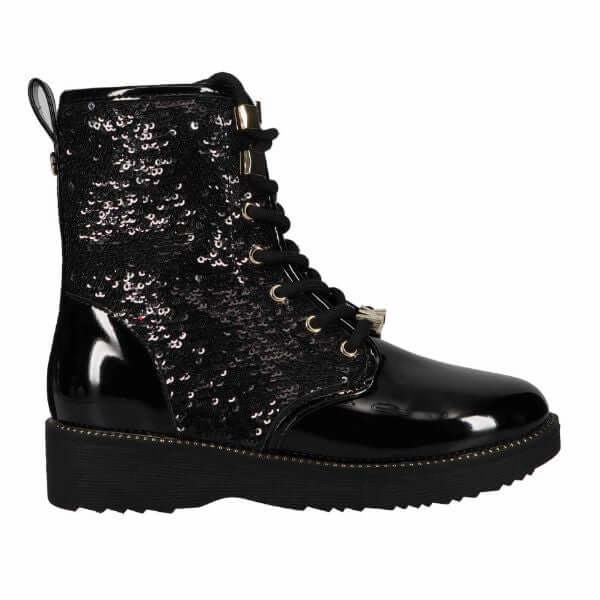 Michael Kors Haskell Drake Girls Black Leather Boots
