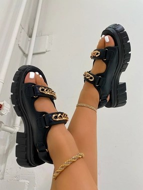 Mindy Sandals- Black