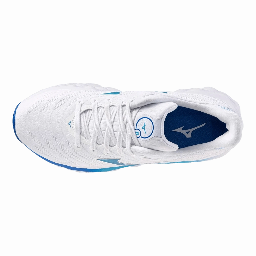Mizuno Women's Wave Sky 8 - White/Mercury Blue