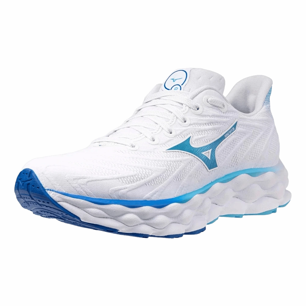 Mizuno Women's Wave Sky 8 - White/Mercury Blue